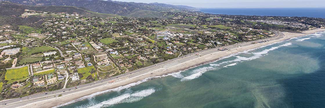 ZUMA BEACH, CALIFORNIA, USA - People on Zuma beach, public beach